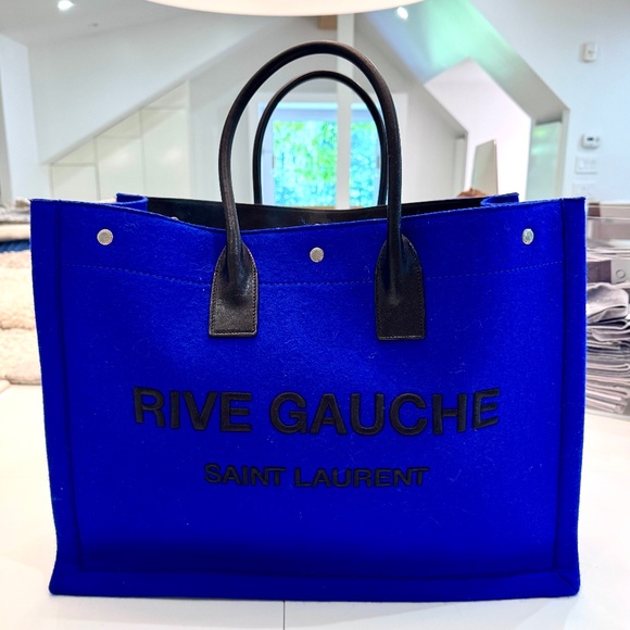 RIVE GAUCHE SAINT LAURENT | Cobalt blue designer tote - Picture 1 of 8
